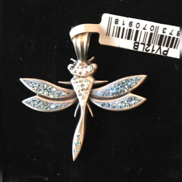 BICO AUSTRALIA NWT Crystal  Silver/Blue Dragonfly Pendant - Picture 1 of 3